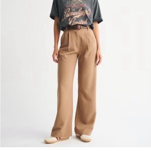 NWT Abercrombie & Fitch AF Sloane Tailored Wide Leg Pant Size 0S
